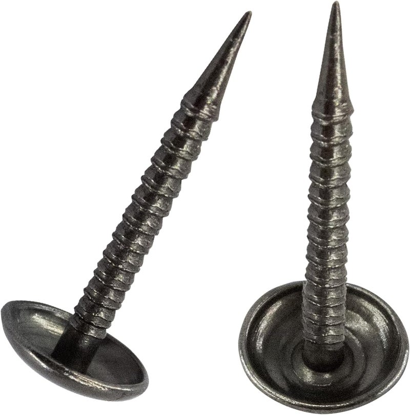 AUXBC 100 PCS Mini Upholstery Nails, 4/5" Decorative Furniture Tacks, Round Head Furniture Thumb Pushpins DIY Tacks for Sofa Bed Message Board Photo Walls, Black - Image 1